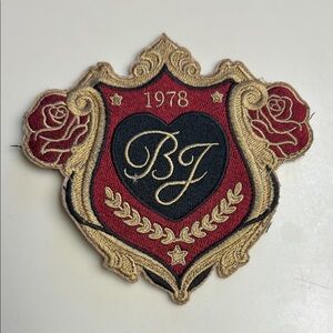Betsey Johnson Embroidered Red and Gold Patch
